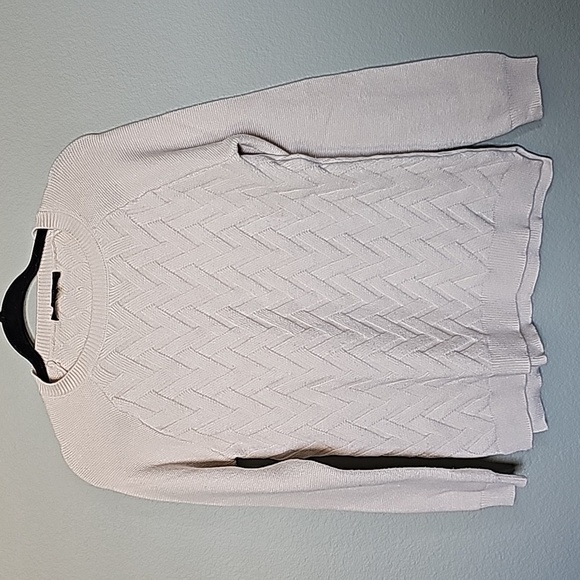 Cyrus Preppy Basket Weave Neutral sweater medium - Picture 1 of 7